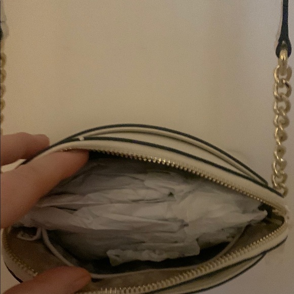 Karl Lagerfeld Cream Crossbody Bag with Gold Chain - Picture 3 of 4